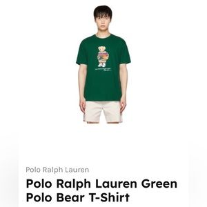 Green Polo Bear Shirt Size Large